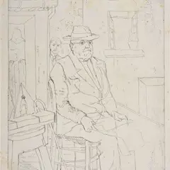 Reading by Remo Brindisi, 1941, Signature and date on the lower left plate. On the reverse: printed label "Engraving purchased at the Stat. Art, offered Mar 2022