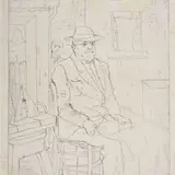 Remo Brindisi, Reading, 1941, Signature and date on the lower left plate. On the reverse: printed label "Engraving purchased at the Stat. Art