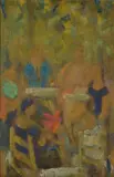 Carlo Corsi, Coffee in Positano, 1962, Signature bottom left. On the reverse: label of the XVI National Painting Award "F. P. Michetti"