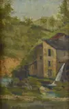 Amerino Cagnoni, The mill, Sign at the bottom to the left.