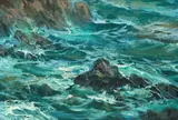 Giuseppe Caselli, Storm, Oil on hardboard