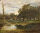 Joseph Thors, Lake landscape, Signature lower left. & Nbsp;