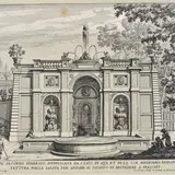 Giovanni Francesco Venturini, Fontana nel secondo ingresso [...] nella salita per andare al Palazzo di Belvedere a Frascati, Tavola tratta da Giovanni Battista Falda - Francesco Venturini