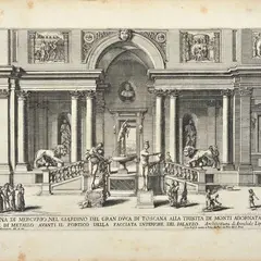 Fontana di Mercurio nel Giardino del Granduca di Toscana alla Trinità de Monti [...] by Giovanni Francesco Venturini, Tavolta tratta da Giovanni Battista Falda - Francesco Venturini, offered Mar 2022
