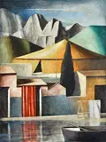 Marcello Scuffi, Paesaggio (Al Beato A.), 2013, oil on canvas