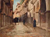 Eugenio Scorzelli, Glimpse of a Tuscan village