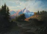 Giovan Battista Lelli, Mountain landscape, 1878, Signature and date lower right.