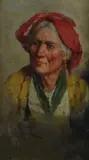 Carmine Ciardiello, Peasant woman, Sign at the bottom to the left.
