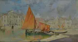 Vincenzo Montefusco, Quintavalle, Venice, 1905, Signature lower right. On the reverse