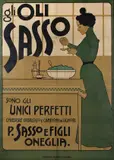 Franz Laskoff, Oli Sasso advertising poster, 1910, Signature lower right. Editions G. Ricordi & amp; C.