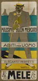 Franz Laskoff, Magazzini Mele advertising poster, 1900, Signature lower right. Editions G. Ricordi & amp; C.