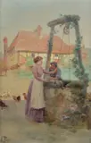Alberto Pisa, Figures at the well