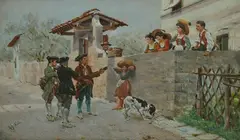The serenade by Raffaello Sorbi, Sign at the bottom to the left., offered Feb 2022