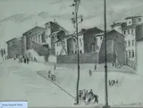 Giuseppe Piombanti Ammannati, Piazza Tasso, Signature lower right. & Nbsp;