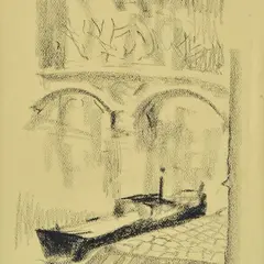 Figura con barca e ponte by Eliano Fantuzzi, offered Feb 2022