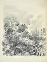Coriolano Vighi, Paesaggio con scorcio di villa