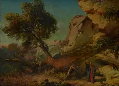 Tentazione di Cristo by Filippo Palizzi, 1872, Sigla in basso a destra: FP; data in basso a destra. Esposizioni:, offered Jan 2022