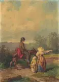 Marco De Gregorio, Paesaggio con viandante e figure