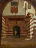 Alberto Pasini, Cairo porta di un Bazar, 1839