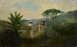 Vincenzo Scala, Paesaggio con scalinata e figure