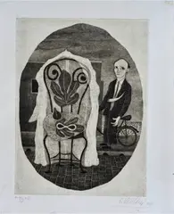 Without title by Giuseppe Viviani, 1958, Signature and date lower right; edition lower left., offered Dec 2021