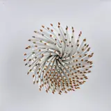 Paola Pezzi, White pencil, 2013, On the reverse: signature and title. Authentication of the author on photo.