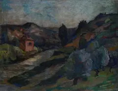 Raffaele De Grada, Landscape, Signature lower right