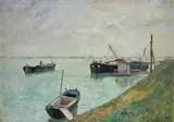 Mario Vellani Marchi, Canal works (Burano 1931), Signature and date lower right. On the reverse: signature