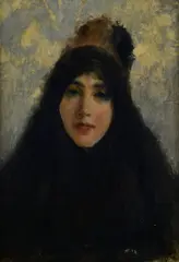 Portrait of a woman by Mosè Bianchi, Abbreviation lower left., offered Dec 2021