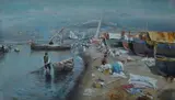 Attilio Pratella, Marina with fishermen