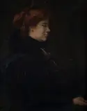 Elisabeth Kruseman Van Elten, Portrait of a lady, On the reverse old label: "Portrait de Mme V. E. / par E. K. Van Elten / collection Dupres".