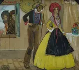 Mario Mossa De Murtas, Sos cojuados nous, Sign at the bottom to the left; title in the lower center.
