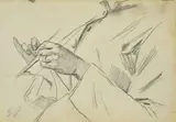 Giovanni Fattori, Embroiderer (study of hands)