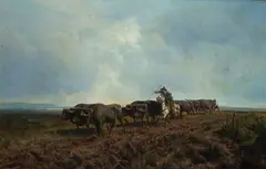 Plowing by András Markó, 1873, Signature and date lower left., offered Dec 2021