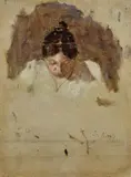 Giuseppe De Nittis, Bust of a woman (study)