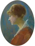 Giovanni Sottocornola, Profilo di signora, Sigla in basso a sinistra.