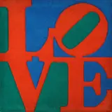 Robert Indiana, Classic Love, 2007, Multiple. On the reverse: label with data of the work. Exclusive edition for the Galerie-f.