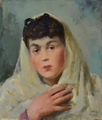 Ritratto femminile by Mario Bucci, offered Oct 2021