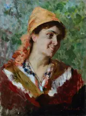 Ritratto di popolana by Federico Andreotti, offered Oct 2021