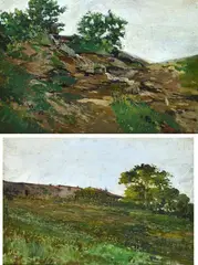 Coppia di paesaggi by Decoroso Bonifanti, offered Sep 2021