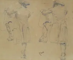 Studio per uomo che sale a cavallo by Raffaello Sorbi, offered Sep 2021
