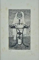 Washbasin by Giuseppe Viviani, 1947, Signature and date in pencil lower right; edition bottom left; signature and date on the lower right plate. &, offered Sep 2021