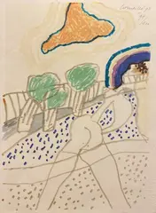 Without title by Guillaume Corneille, 1973, Signature, offered Sep 2021