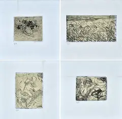 Four Etchings by Luigi Bartolini, A- Untitled, offered Sep 2021