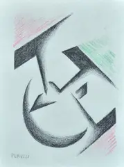 Without title by Osvaldo Peruzzi, Sign at the bottom to the left., offered Sep 2021