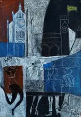Without title by Franco Gentilini, 1961, Signature and date lower right., offered Sep 2021
