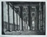 Luigi Rossini, View of the Interior of the Pronaos of the Pantheon