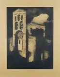 Ubaldo Magnavacca, Apse of the Church of San Pietro (Modena), Plate signed in the center on the left.