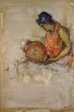 Enrico Felisari, Man with jar (sketch), 1962, Bottom right: "Bozzetto / E. Felisari". On the reverse: illegible inscriptions in pencil.