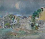 View of Ischia by Giuseppe Casciaro, 1925, Signature, offered Sep 2021